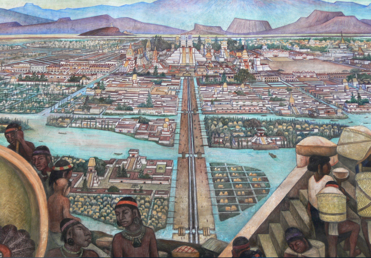 Столицата на ацтеките, Теночтитлан. Автор на изображението: Ckn8u, Wikimedia Commons 